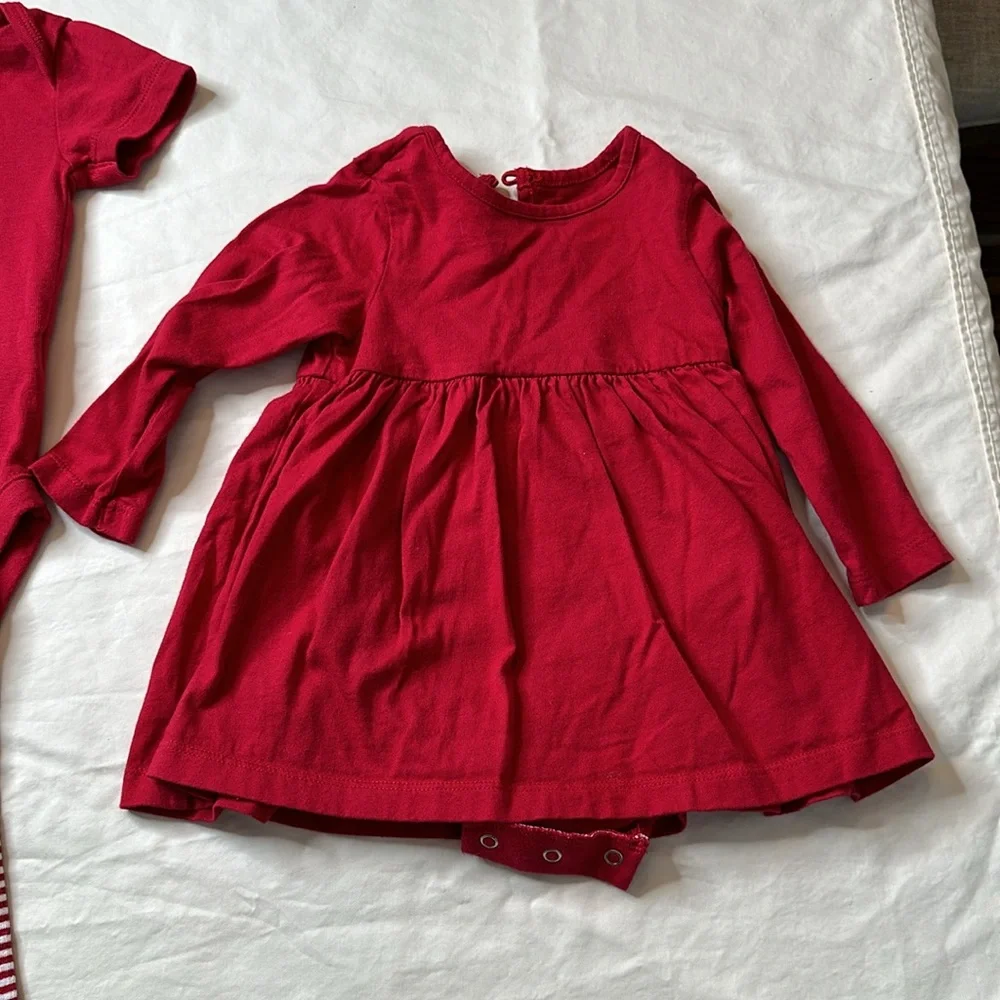 The Children's Place Valentine’s Day bundle. Two dresses and one matching outfit
